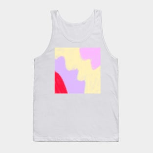 Pink yellow red watercolor handpainted art Tank Top